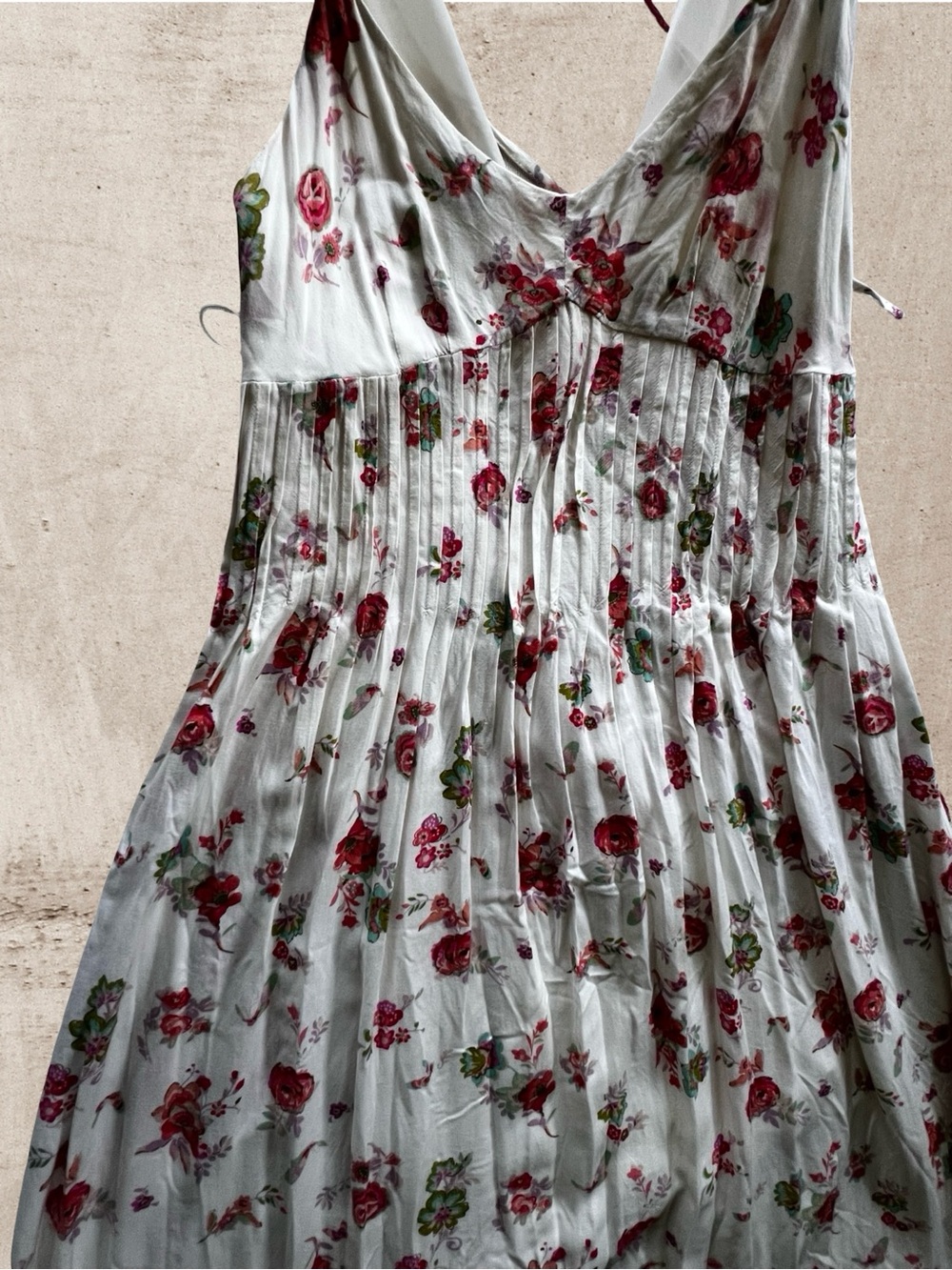 Lauren Conrad White Floral Dress with Rose Print
